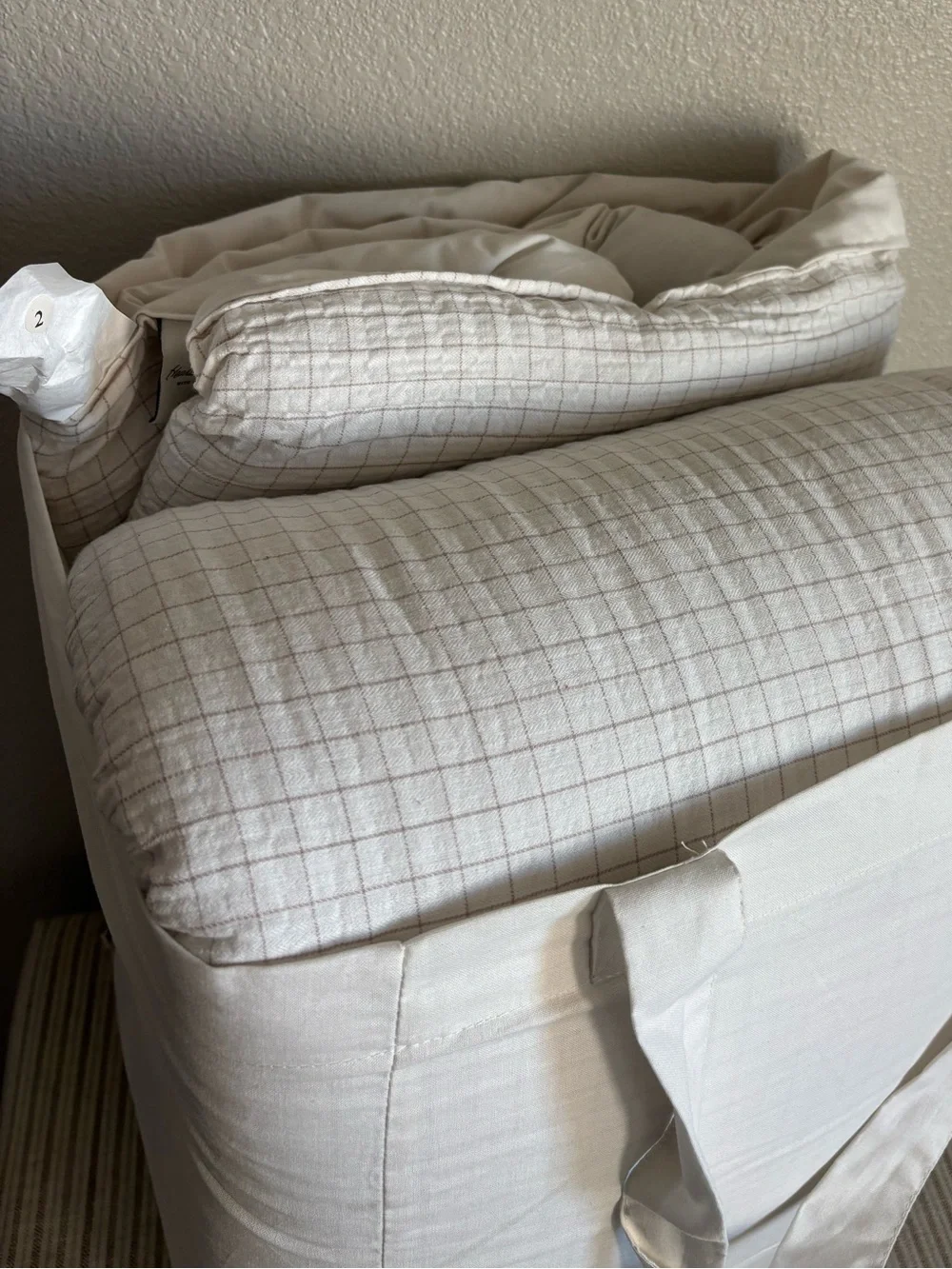 NWT 3pc King Mini Grid Stitch Comforter Bedding Set Twilight Taupe Hearth & Hand